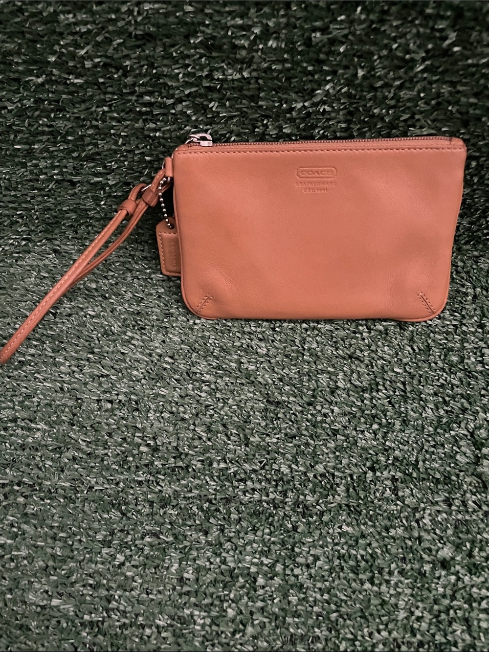 Coach Leatherware Est 1941 Brown Leather Wristlet w/Strap